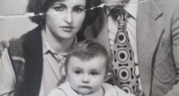 Born an only child to a loving couple in a small village in Serbia called Veliki Trnovac, Lurata remembers a home not of privilege, but of happiness. Pictured: Lurata with her parents
