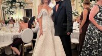 Delta Goodrem looked radiant as she showed off her second dress as she partied the night away after saying 'I do' in Matla. Pictured Delta and designer Con Ilio
