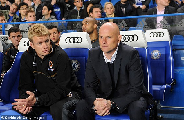 Johan Lange (left) in his time Stale Solbakken's assistant at Wolverhampton Wanderers