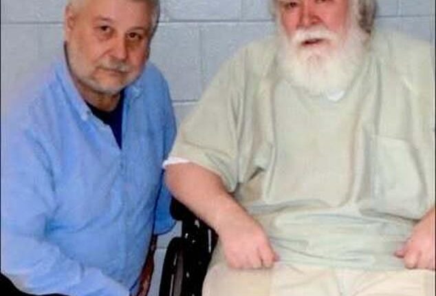 Criminologist Peter Vronksy (left) pictured with serial killer Richard Cottingham (right)