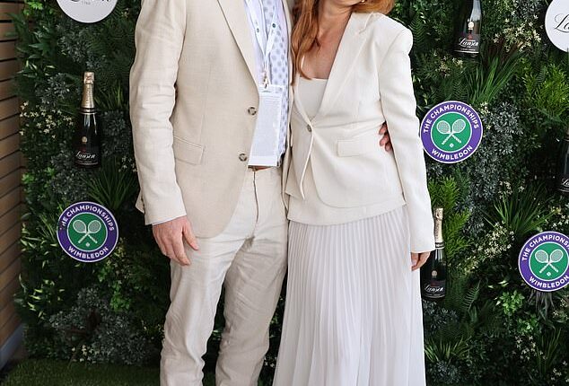 Isla Fisher, 49, narrowly avoided ex-husband Sacha Baron Cohen, 53, at Wimbledon on Sunday as she arrived alongside her older brother - after finalising her divorce