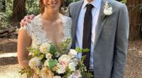 Pictured: Talia Koren and her husband, John, on their wedding day in Oakland, California in September 2024