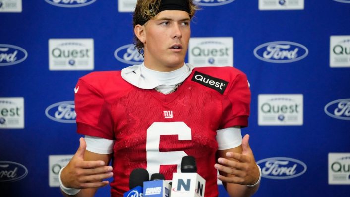 Jaxson Dart Shouts Out Standout Giants Rookies from Training Camp
