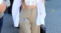 Jennifer Lopez, 55, tried a bit of a fashion experiment, stepping out in a somewhat bizarre white crop top in Malaga, Spain on Friday