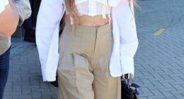 Jennifer Lopez, 55, tried a bit of a fashion experiment, stepping out in a somewhat bizarre white crop top in Malaga, Spain on Friday