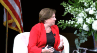 Elena Kagan participating in a Notre Dame event.