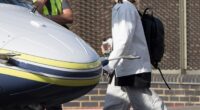 Justin Timberlake, 44, and his wife Jessica Biel, 43, (pictured) cut a casual figure as they took off from London in a helicopter ahead of concert appearance in Great Leighs on Sunday