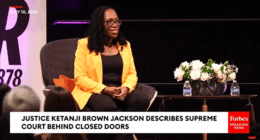 Ketanji Brown Jackson speaking at an event.