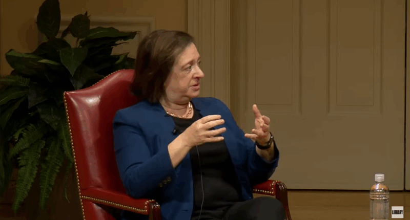 Elena Kagan speaking at the Library of Congress.