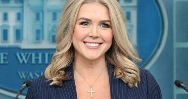 White House Press Secretary Karoline Leavitt appears to have scaled back from wearing her religious cross necklace since she was skewered by Jon Stewart in a brutal late-night joke