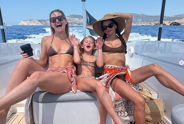 Kate Hudson showed off her incredible figure in a series of stylish bikinis as she shared snaps from her recent lavish 'girl's trip' to Europe on Monday