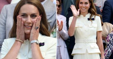 Kate Middleton attends Wimbledon after admitting to having to put on a 'brave face' following her cancer battle
