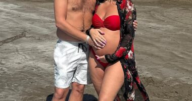 Kelsey Parker gave a painful update on Monday and urged her followers to 'be kind' - after the loss of her third child (seen with partner Will)