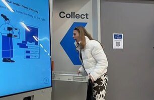 Samantha Bailey was amazed when a tiny robot brought her Click & Collect order from the warehouse to the collection area in a matter of seconds