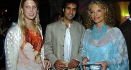 Aatish Taseer pictured with Lady Gabriella Windsor and Princess Michael of Kent in 2004