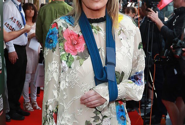 Liam Gallagher 's ex-wife Patsy Kensit revealed she's suffered a shocking accident , in a post shared just hours ahead of Oasis' huge reunion gig on Friday (pictured on Thursday evening)