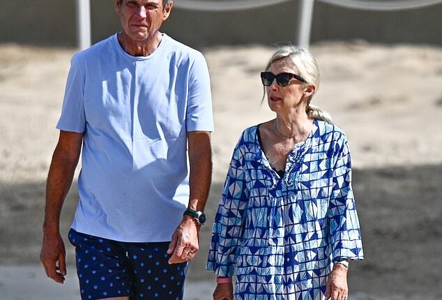 Liverpool legend Alan Hansen, 70, looks fit and healthy as he enjoys sun-soaked stroll with his wife at exclusive Barbados hotel