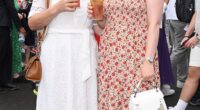 Lorraine Kelly, 65, and her lookalike daughter Rosie, 31, looked stylish as they enjoyed a Pimm's together at Wimbledon on Saturday