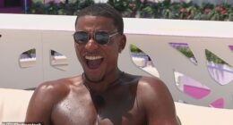 While he has been stuck in a messy love triangle with his co-stars Toni Laites, 24, and Harrison Solomon, Cacherel Mercer has proved himself a true gentlemen and has won the hearts of Love Island fans
