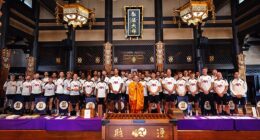 The Liverpool squad visited the 1,000-year-old Ekoin Temple in japan at the start of the second leg of their Asia tour