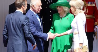 Macron state visit live: King and Queen welcome French president and wife Brigitte with Windsor parade