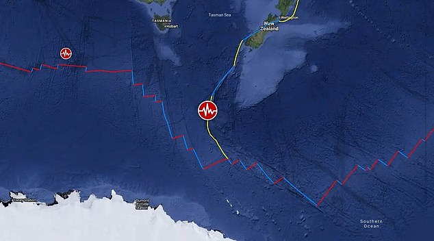 A 6.2 magnitude earthquake was recorded near Macquarie Island at 4.15pm on Saturday