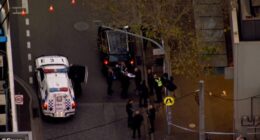 A man has reportedly been stabbed by another man outside Moonee Ponds Central in Melbourne