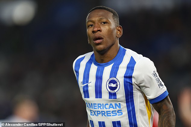 Manchester United are interested in Brighton left-back Pervis Estupinan, according to a report