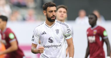 Man United vs West Ham LIVE: Bruno Fernandes puts Red Devils in the lead from the penalty spot after Alphonse Areola fells Ayden Heaven during opening stages of pre-season friendly