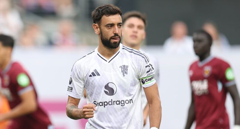 Man United vs West Ham LIVE: Bruno Fernandes puts Red Devils in the lead from the penalty spot after Alphonse Areola fells Ayden Heaven during opening stages of pre-season friendly