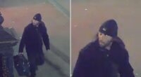 Victoria Police on Saturday released a photo of a man they wish to speak to as part of a probe into a suspected fire at Melbourne synagogue (the man is pictured)