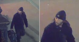 Victoria Police on Saturday released a photo of a man they wish to speak to as part of a probe into a suspected fire at Melbourne synagogue (the man is pictured)