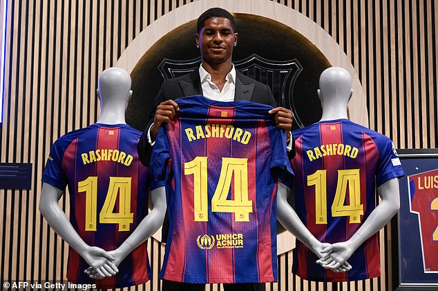 Marcus Rashford's loan move to Barcelona was made official on Wednesday evening