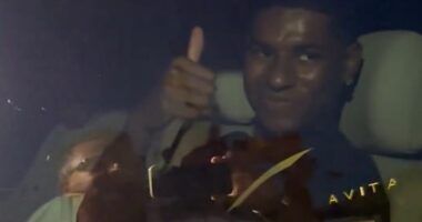 Marcus Rashford was spotted arriving in Barcelona with the forward nearing a loan move