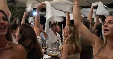 Margot Robbie (pictured) is having the time of her life while enjoying her Euro summer in Italy