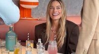 Margot Robbie flashed a dazzling smile as she enjoyed brunch and drinks with pals at Bondi Green restaurant in London's Paddington this week