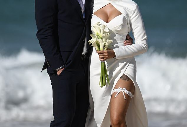 Married At First Sight 2026 couple Scott McCrystal and Gia Fleur tied the knot in Sydney on Monday. Both pictured
