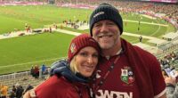 Zara and Mike Tindall beamed as they turned up to support the British and Irish Lions in their nail-biting clash with the Wallabies in Australia on Saturday