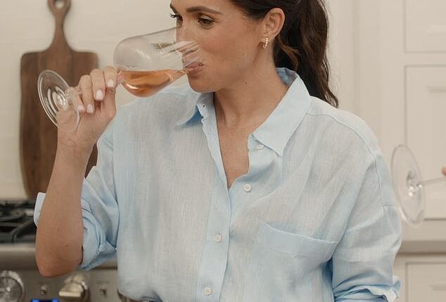 Meghan Markle 's first-ever wine drop was an immediate sell-out - but royal fans soon noted all wasn't quite as it seems. Pictured in her Netflix show, With Love, Meghan