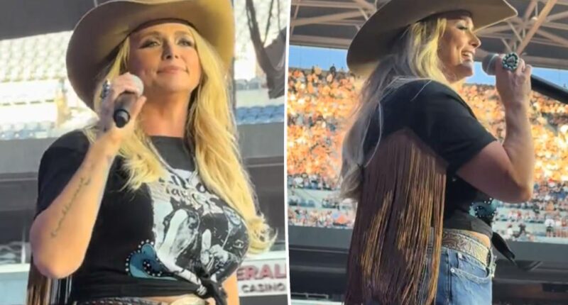 Miranda Lambert suffers cheeky wardrobe malfunction onstage