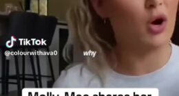 Despite looking and sounding exactly like Molly Mae, a new viral TikTok video (pictured) of the star has been exposed by the influencer for actually being Artificial Intelligence