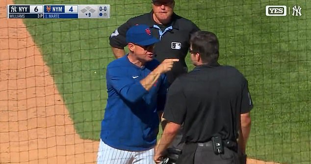 New York Mets manager Carlos Mendoza was ejected from their defeat against the Yankees