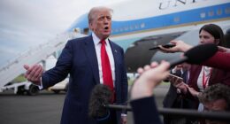 President Donald Trump stepped onto Scottish soil on Friday and opened up an attack on European windmills and migration policy. He brushed off questions about the Jeffrey Epstein case