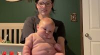 First-time mother Maci Mugele has faced backlash after sharing a video of her 'giant' 22lb baby, who's already 2.5ft long and wears clothes for toddlers at only four months old