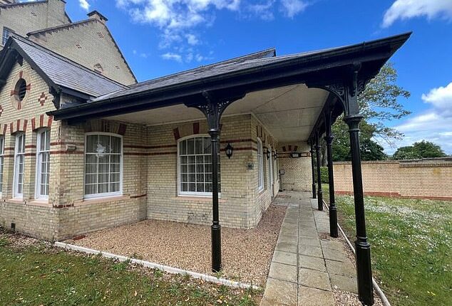 The stylish home where a pensioner was brutally murdered and dismembered by her lodger has been put up for sale, MailOnline can reveal