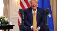 Donald Trump appeared with makeup on his hands again during his trip to Scotland just weeks after the White House explained the president's mysterious bruises