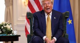Donald Trump appeared with makeup on his hands again during his trip to Scotland just weeks after the White House explained the president's mysterious bruises