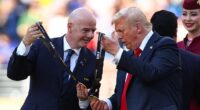 President Donald Trump received a Club World Cup winners' medal from Gianni Infantino