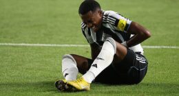 Newcastle midfielder Joe Willock was taken off on a stretcher during the Magpies' 1-0 defeat by the K-League XI on Wednesday