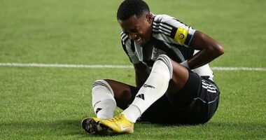 Newcastle midfielder Joe Willock was taken off on a stretcher during the Magpies' 1-0 defeat by the K-League XI on Wednesday